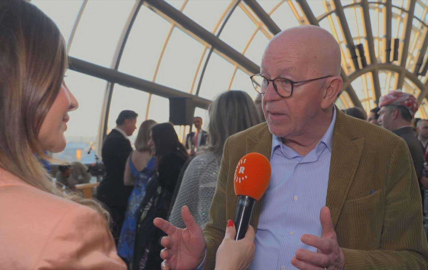 Villy Sovndal, a Member of the European Parliament and former Foreign Minister of Denmark, speaks to Rudaw in an interview. Photo: Screengrab/ Rudaw