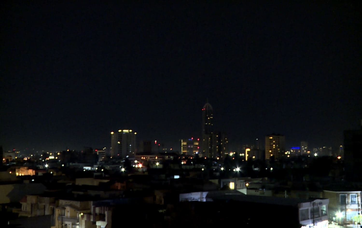 Skies of Erbil in the early hours of Wednesday. Photo: Rudaw