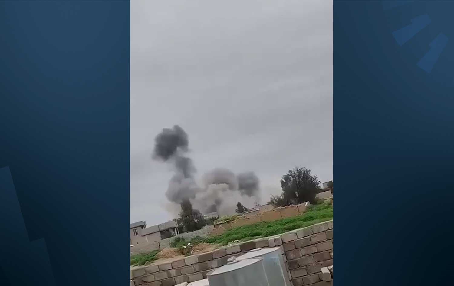 Dîmenekî dema êrişê\ Wêne: Medyaya Civakî