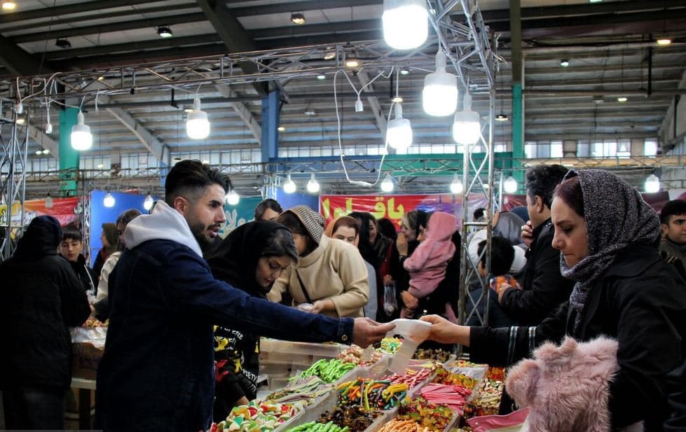 People in the Kurdish-majority province of Kermanshah attend a seasonal exhibition on December 19, 2025. Photo: Mehr 