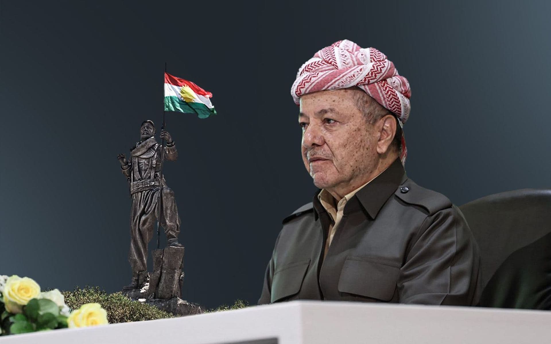 Serok Mesûd Barzanî / Wêne: Rûdaw Grafîk