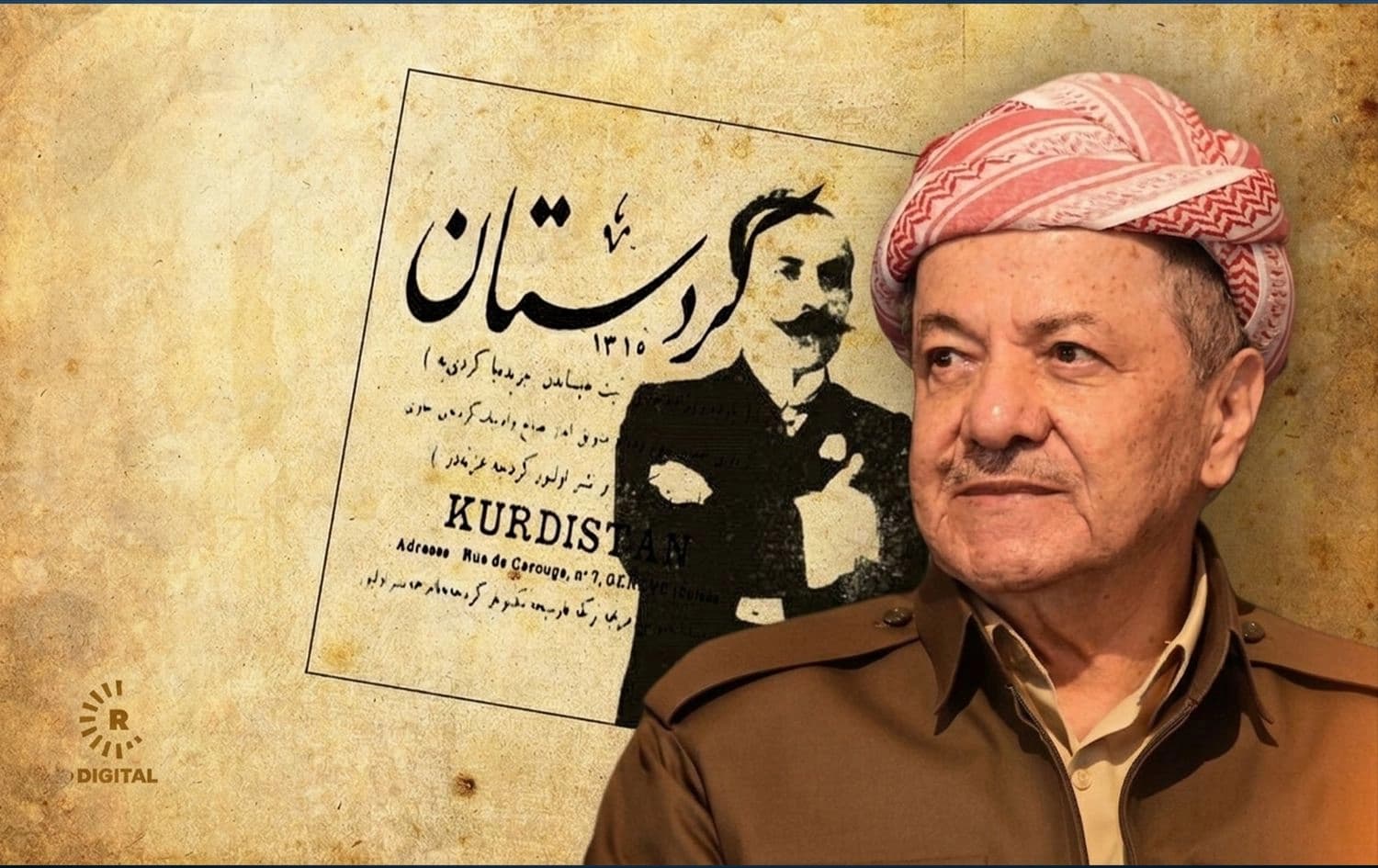 Serok Mesûd Barzanî û Rojnameya Kurdistanê / Wêne: Rûdaw