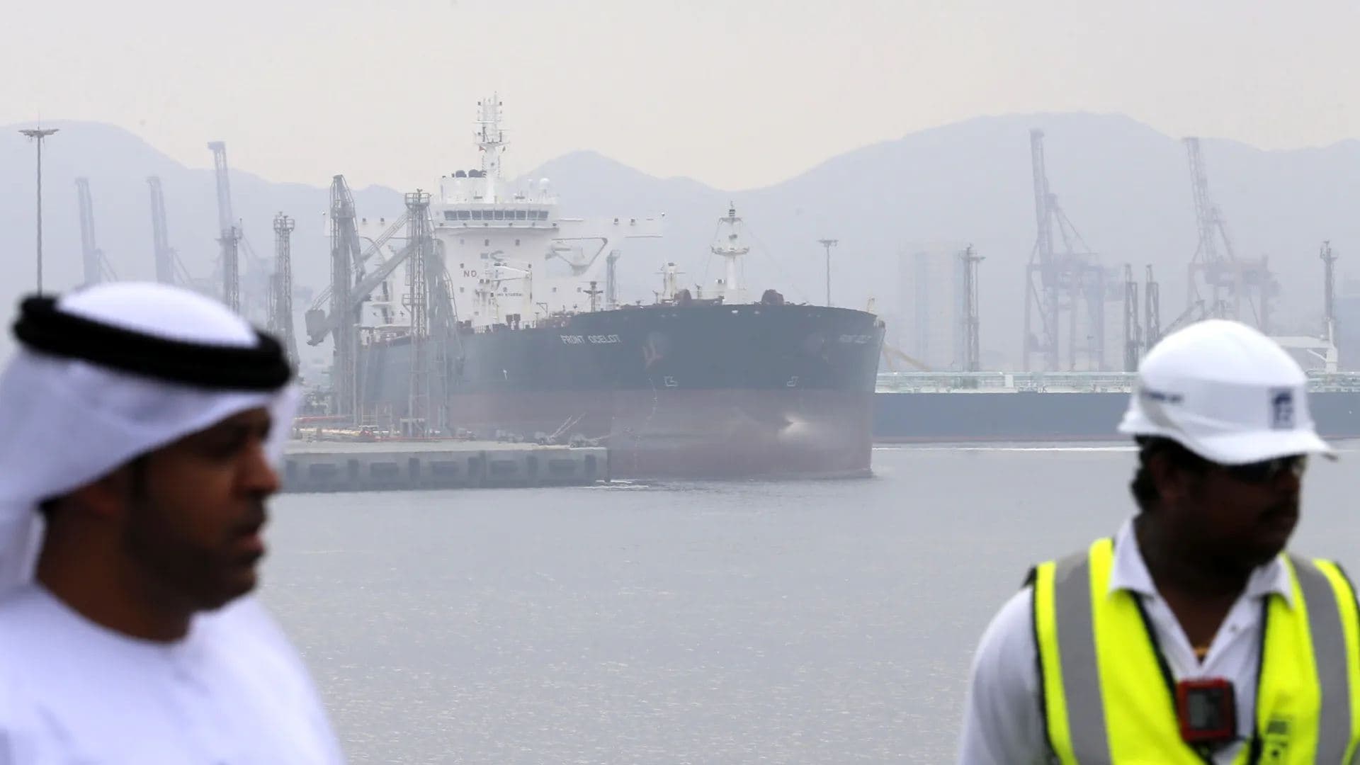 A tanker at the oil terminal of Fujairah, United Arab Emirates. File photo: AFP