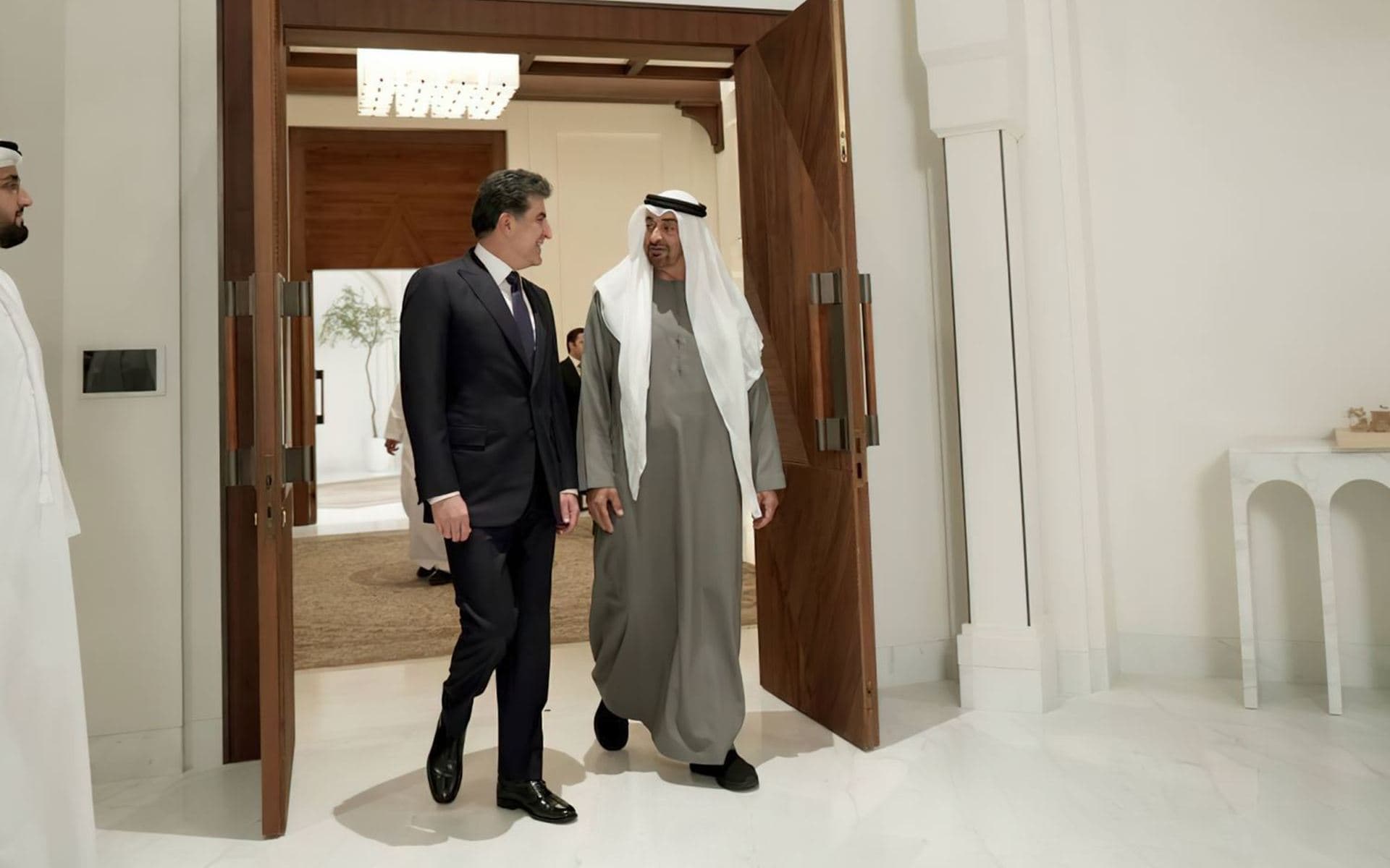  Kurdistan Region President Nechirvan Barzani (left) and UAE President Sheikh Mohammed bin Zayed Al Nahya (right). Photo: file