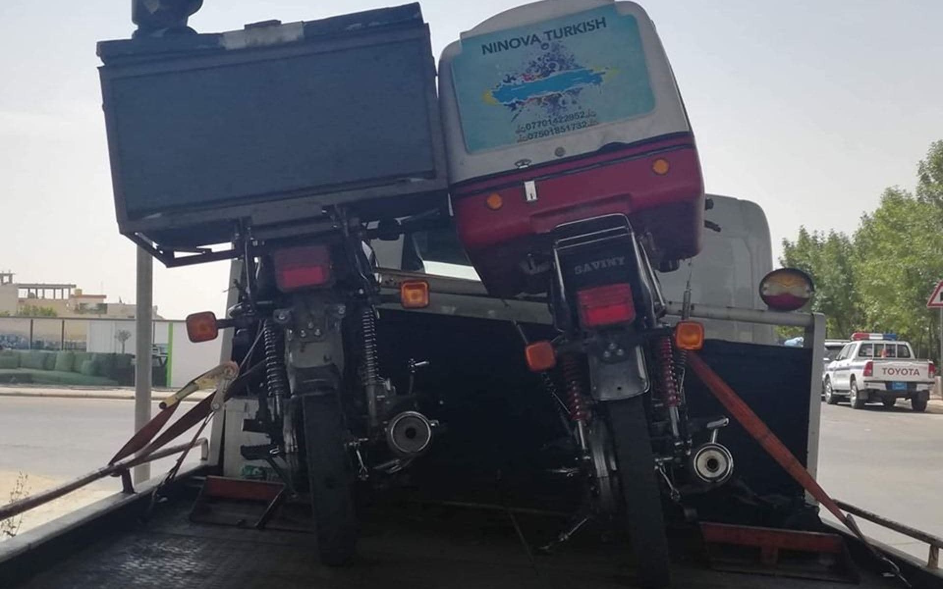 Motorcyles confiscated by Erbil traffic police. Photo: file/Erbil traffic police