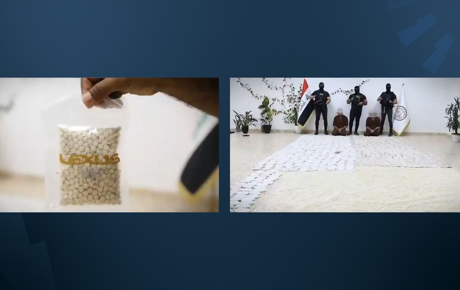 Drugs confiscated by Iraqi intelligence on May 4, 2026. Photo: handout 