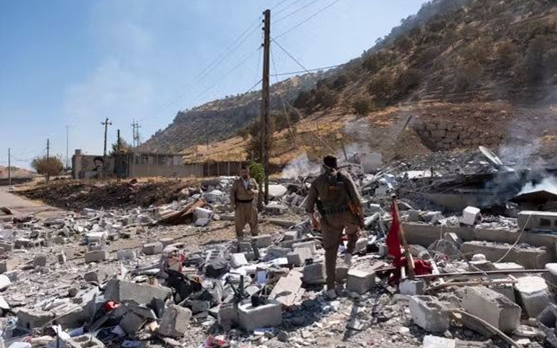 Süleymaniye'de İran tarafından vurulan bir Komele noktası / Foto: AP