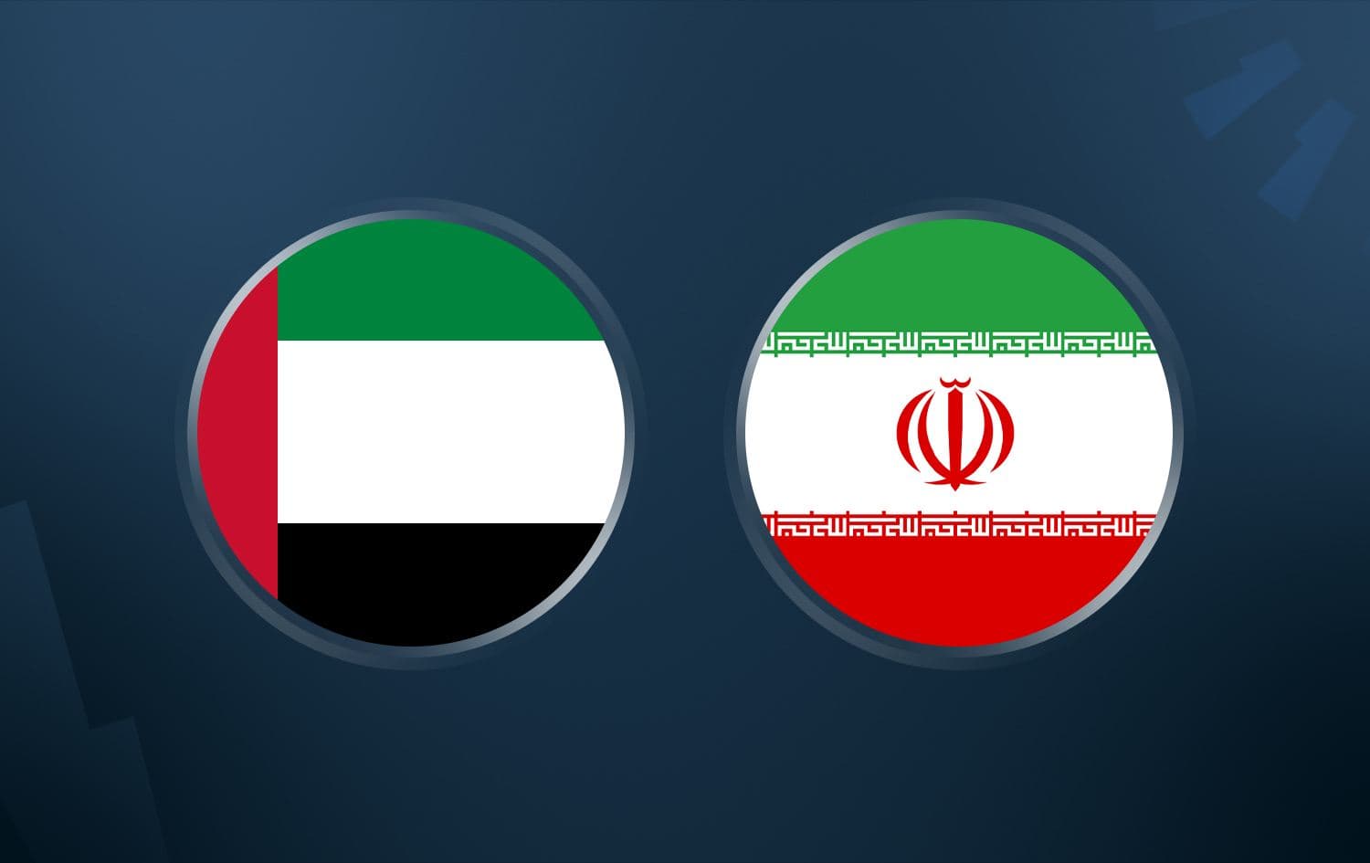 Flag of the United Arab Emirates (left) and flag of the Islamic Republic of Iran (right). Graphic: Rudaw