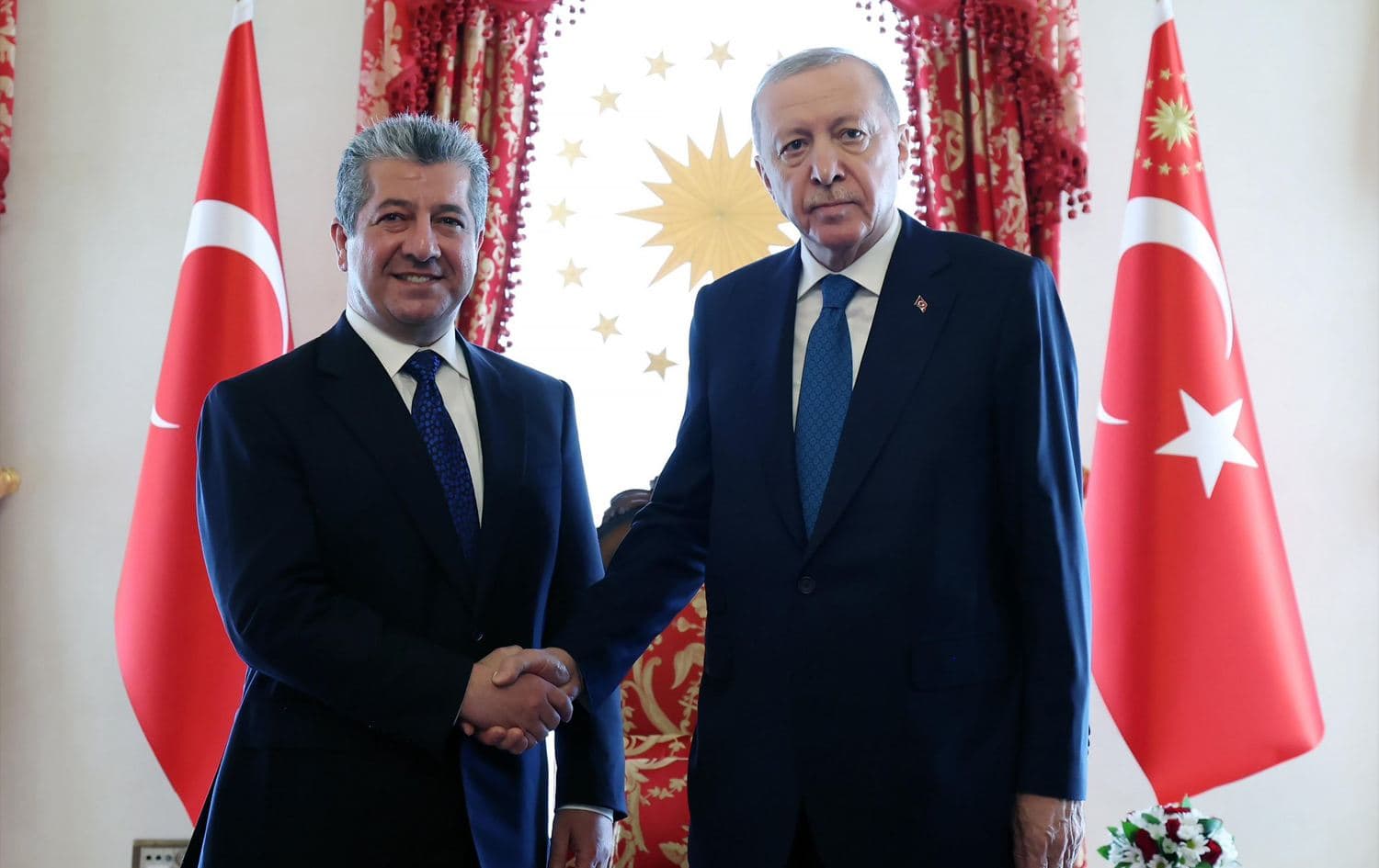 Mesrûr Barzanî û Recep Tayyîp Erdogan / Wêne: AA