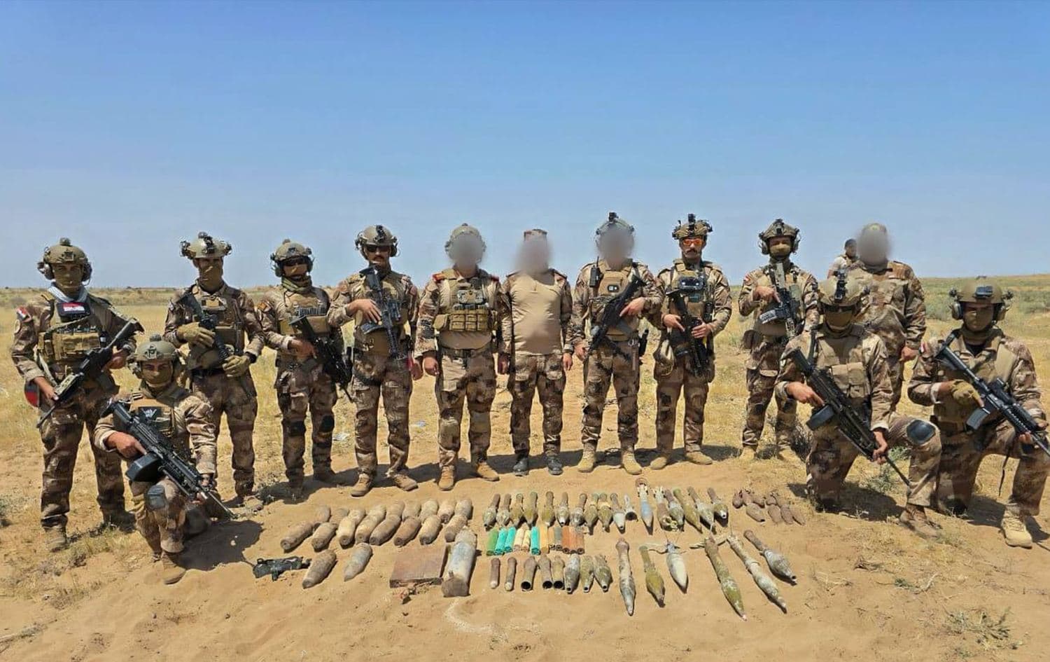 Iraqi Counter-Terrorism Service (ICTS) seizes two ammunition caches and dismantles a hideout belonging to remnants of the Islamic State (ISIS) on May 10, 2026. Photo: IraqICTS/X