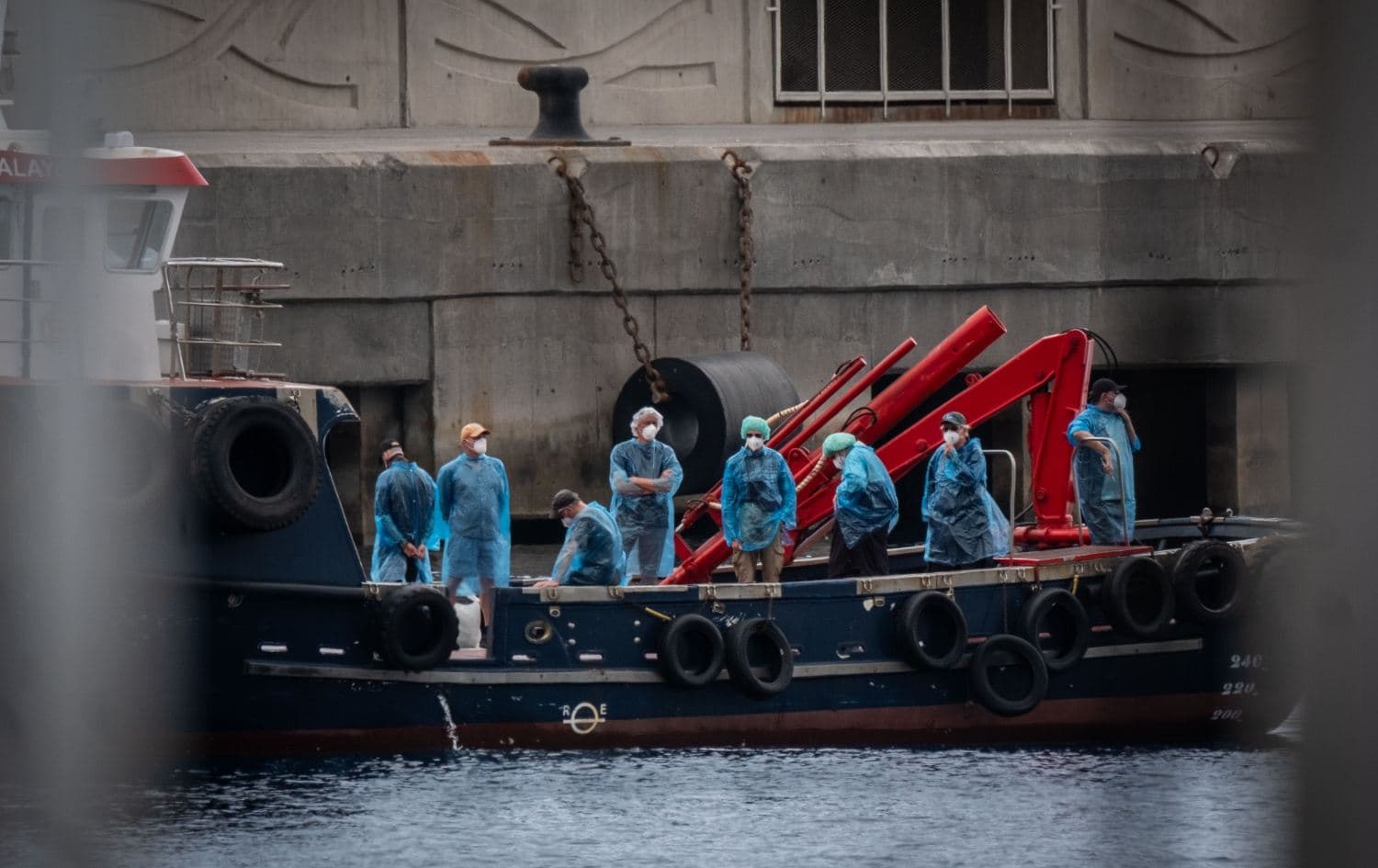 Hollanda bandralı "MV Hondius" gemisindeki yolcular karaya çıkartılarak uçakla ülkelerine gönderilmeye başlandı. / Foto: AA