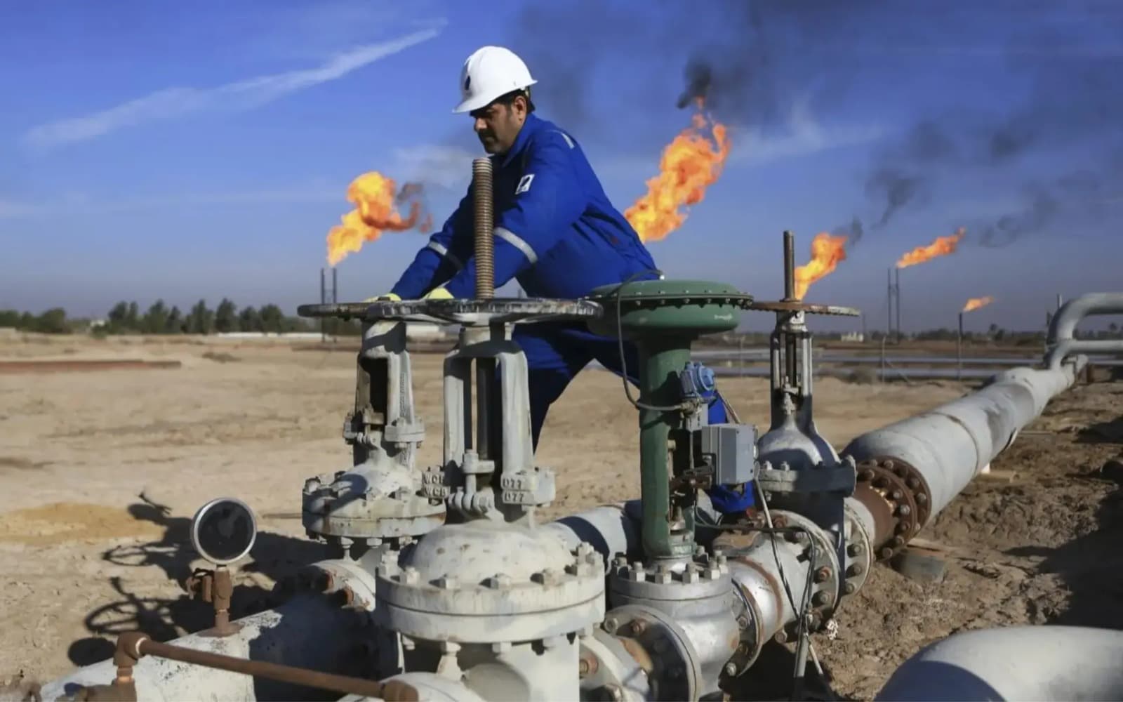 An oil field in Basra. Source: AP