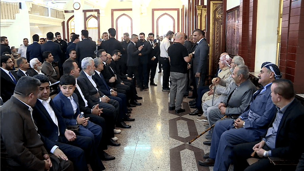عەبدولموهەیمن بارزانی بە نوێنەرایەتیی سەرۆک بارزانی بەشداری لە پرسەی هەڵکەوت عەزیز دا کرد