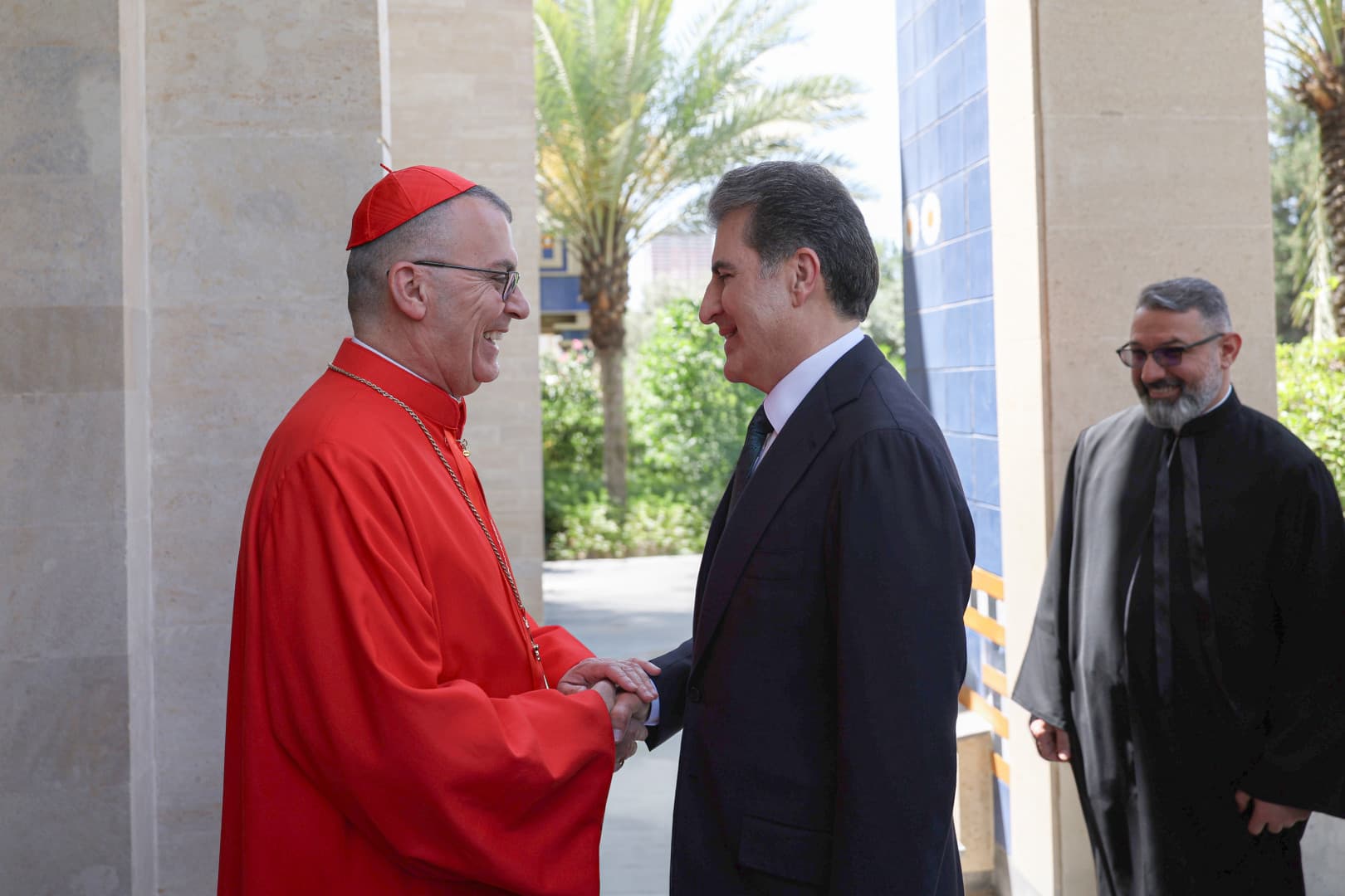 Neçirvan Barzani, Keldani Kilisesi'nin yeni patriğini ziyaret etti