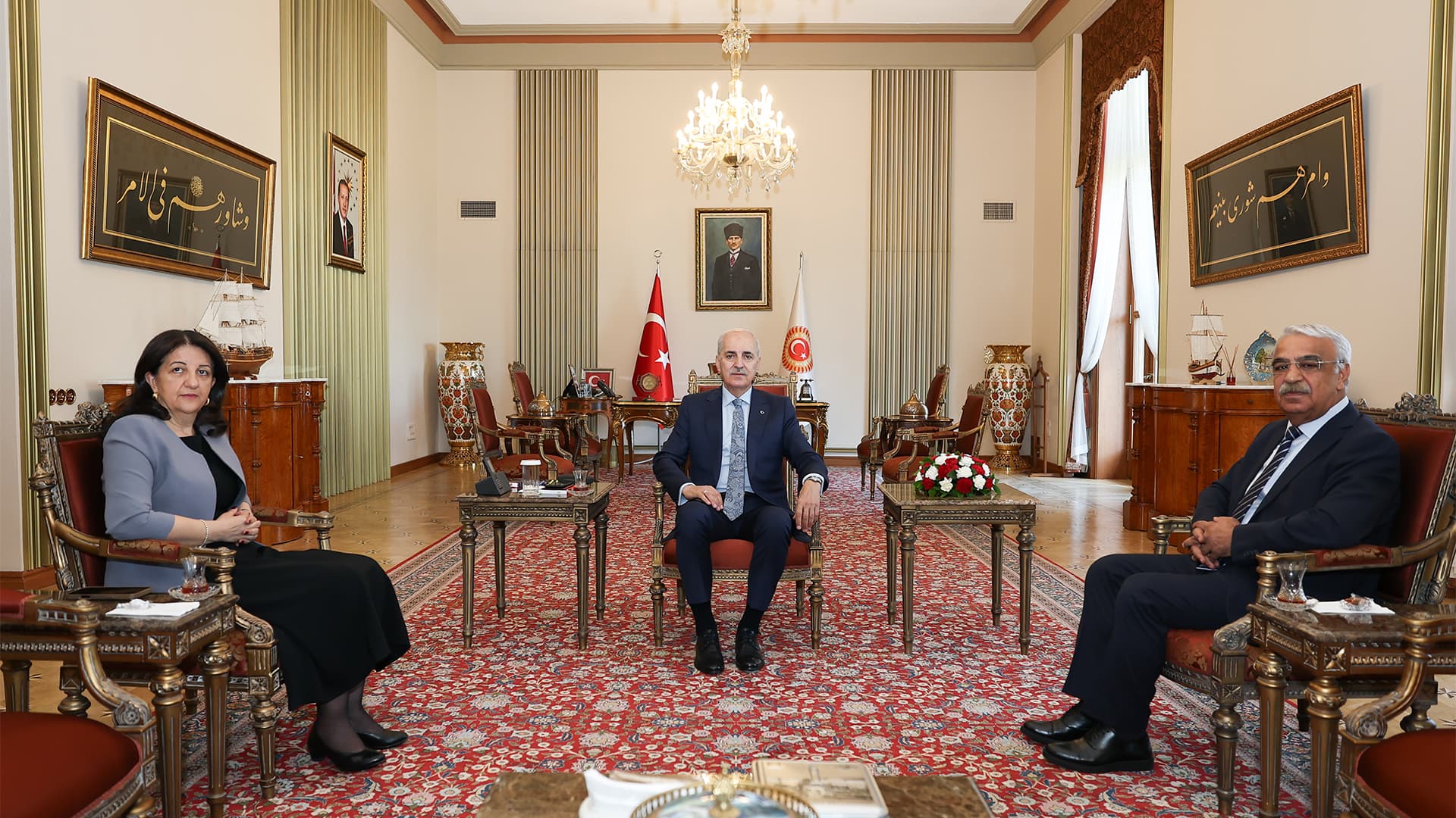 Şandeya Îmraliyê bi Numan Kurtulmuş re civiya