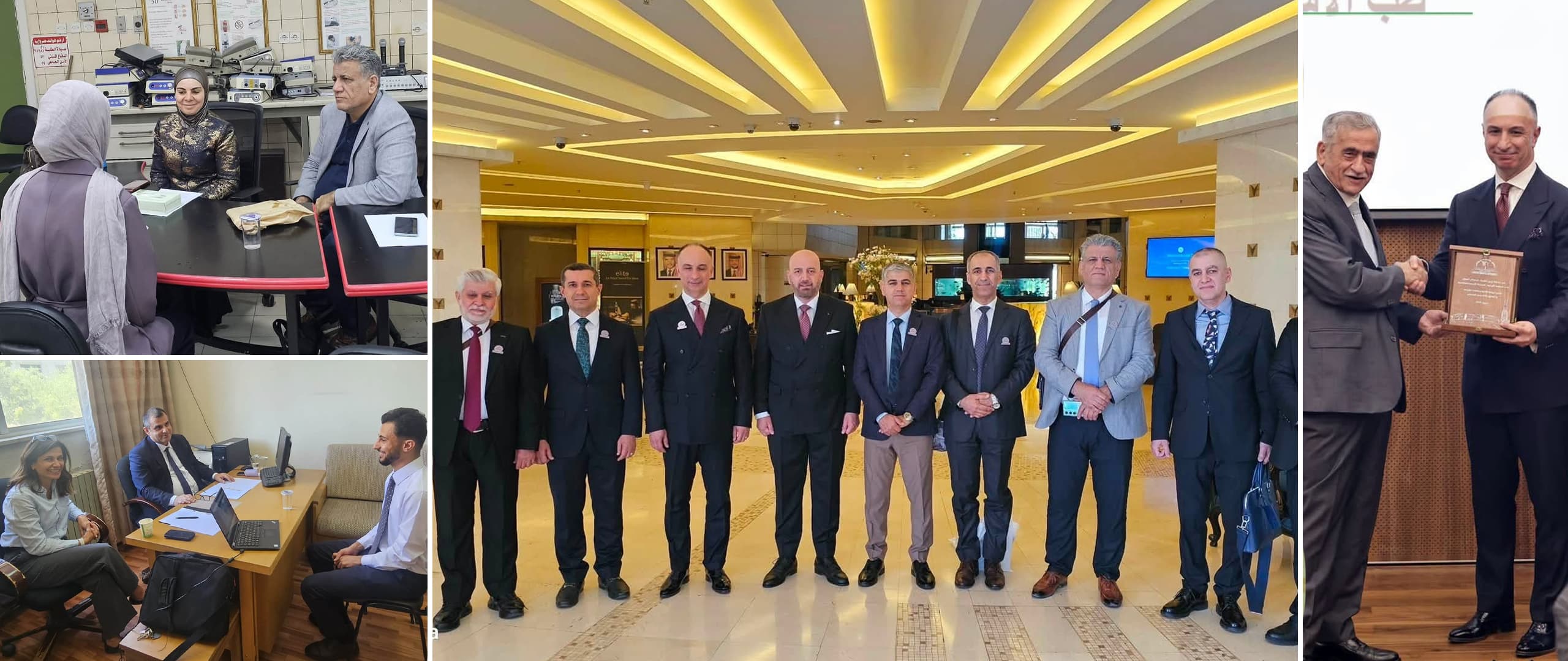 مامۆستایانی کۆلێژی پزیشکیی ددانی زانکۆی هەولێری پزیشکی هەڵسەنگاندنیان بۆ خوێندکارانی زانکۆی ئوردن کرد