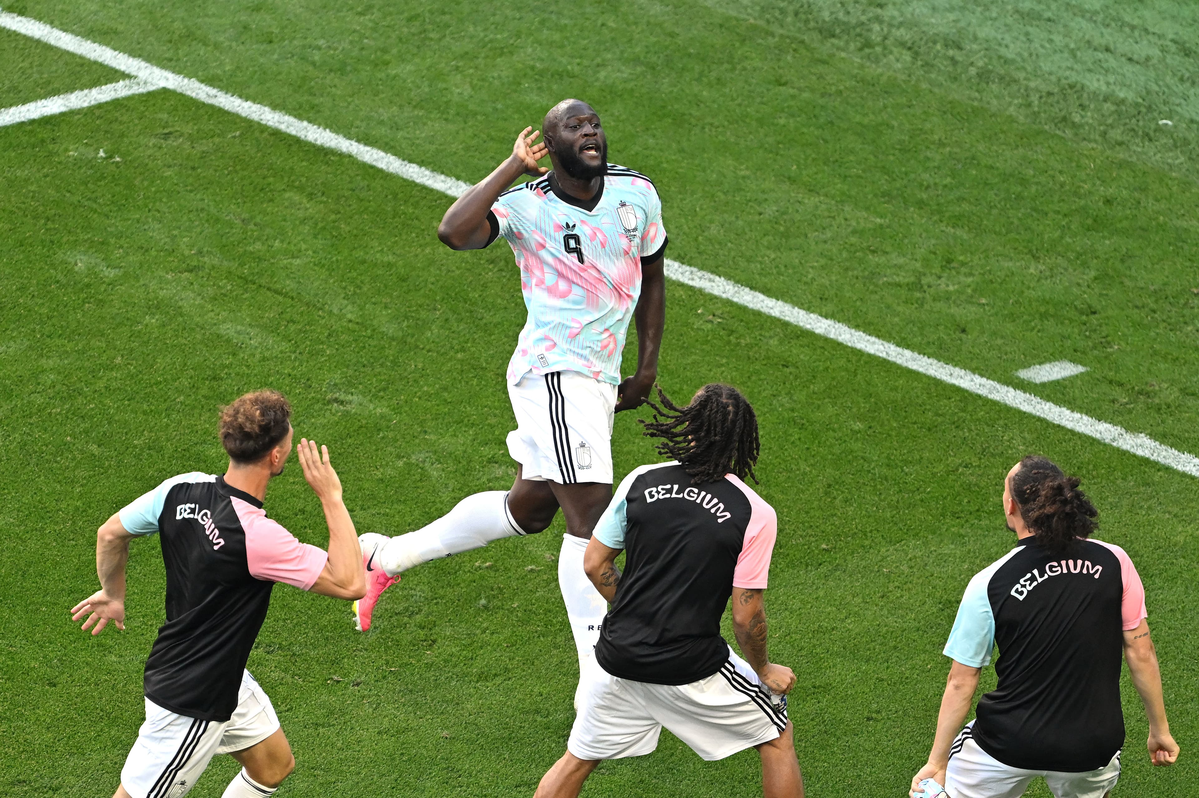 Coşa Lukaku ya piştî golê / Wêne: AFP