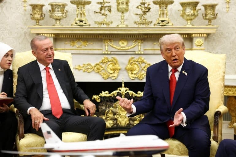کۆبوونەوەی ئەردۆغان وترەمپ لە کۆشکی سپی لە ئەیلوولی 2025. وێنە: Reuters