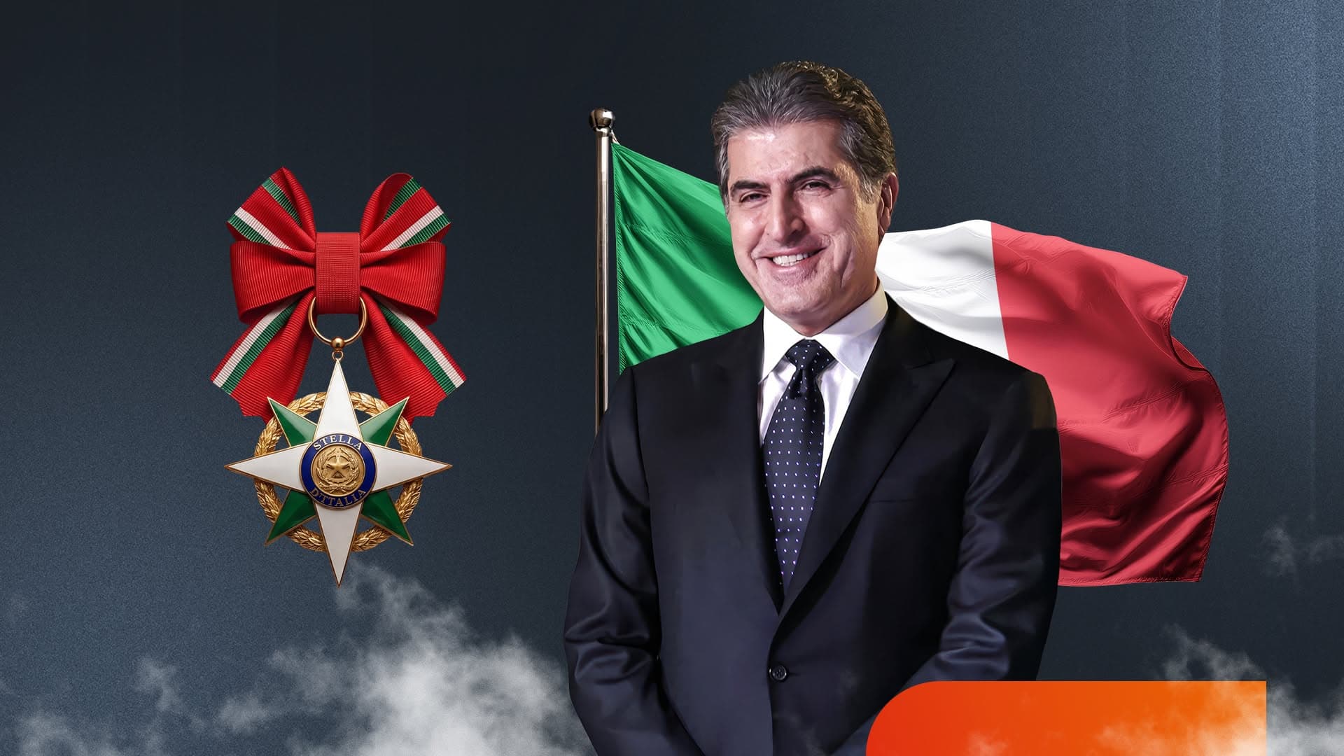 Italy awards highest state honor to Kurdistan Region President Nechirvan Barzani