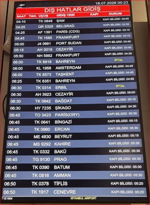 Geştên asmanî yên Stenbol û Hewlêrê hatin bipaşxistin