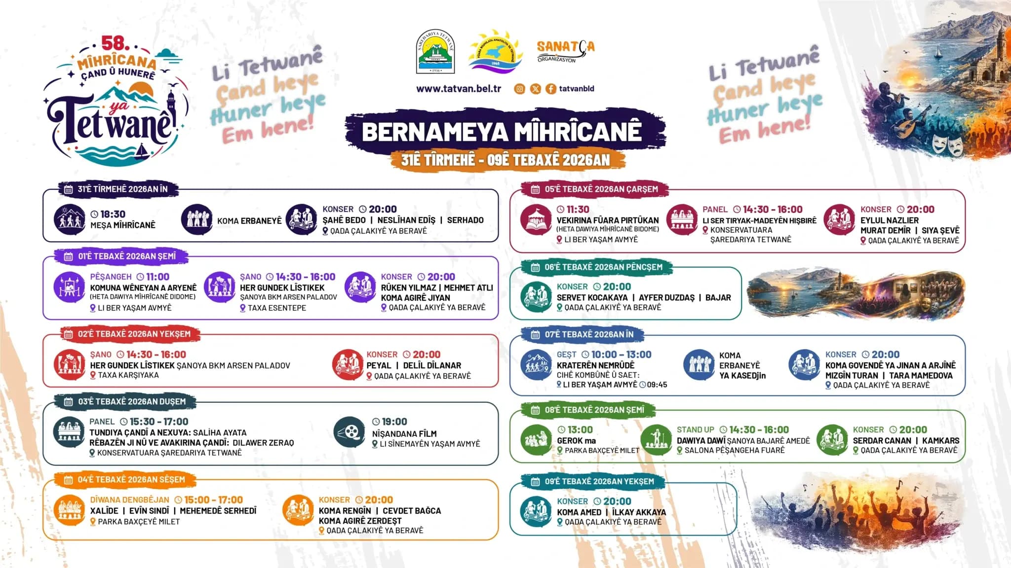 Tatvan Festivalinin programı belli oldu