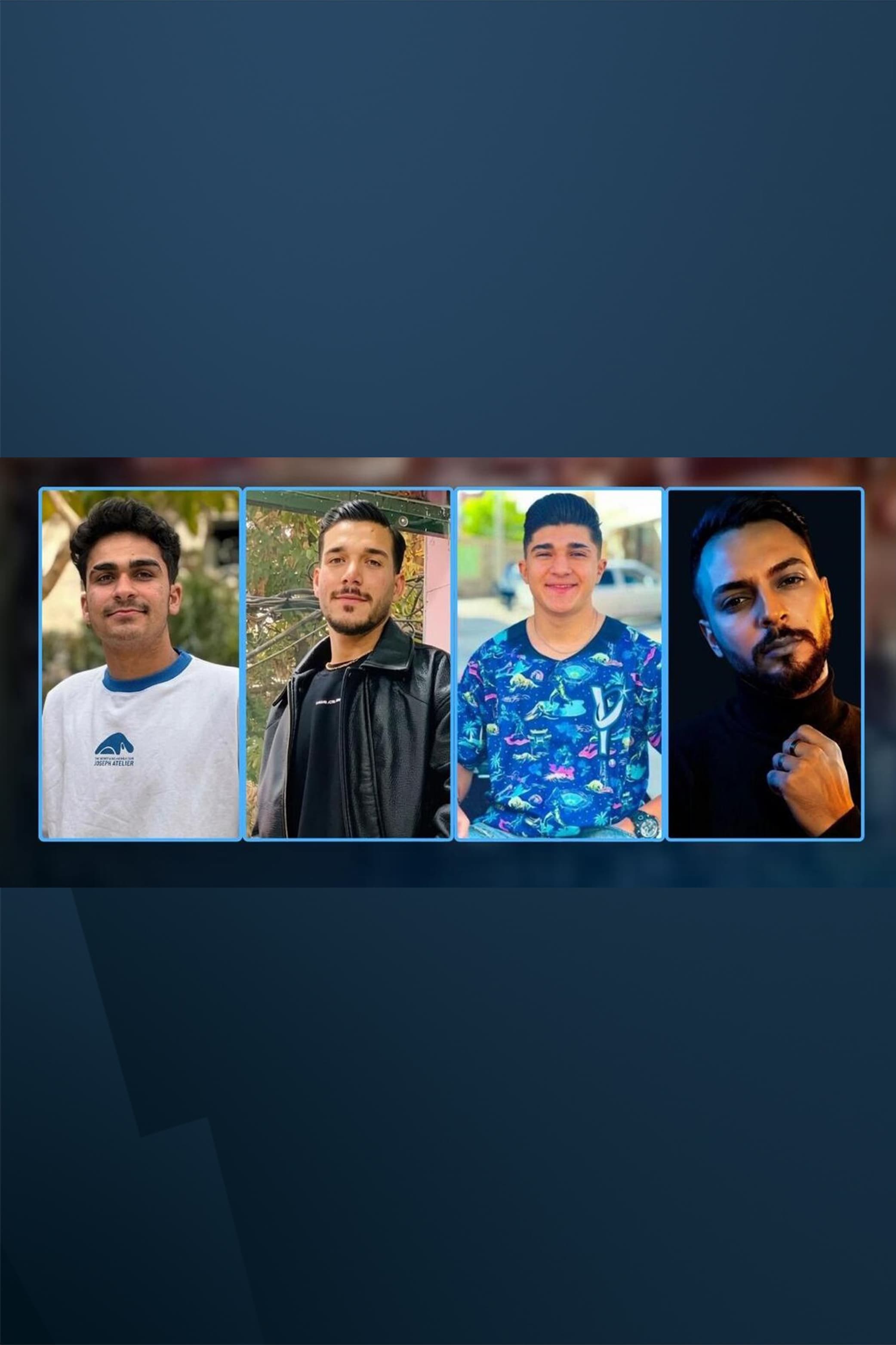 Amirmehdi Naeimifar, Mehdi Rostami, Seyed Alireza Seyedi, and Yasin Sarfaraz. Photo: Hengaw