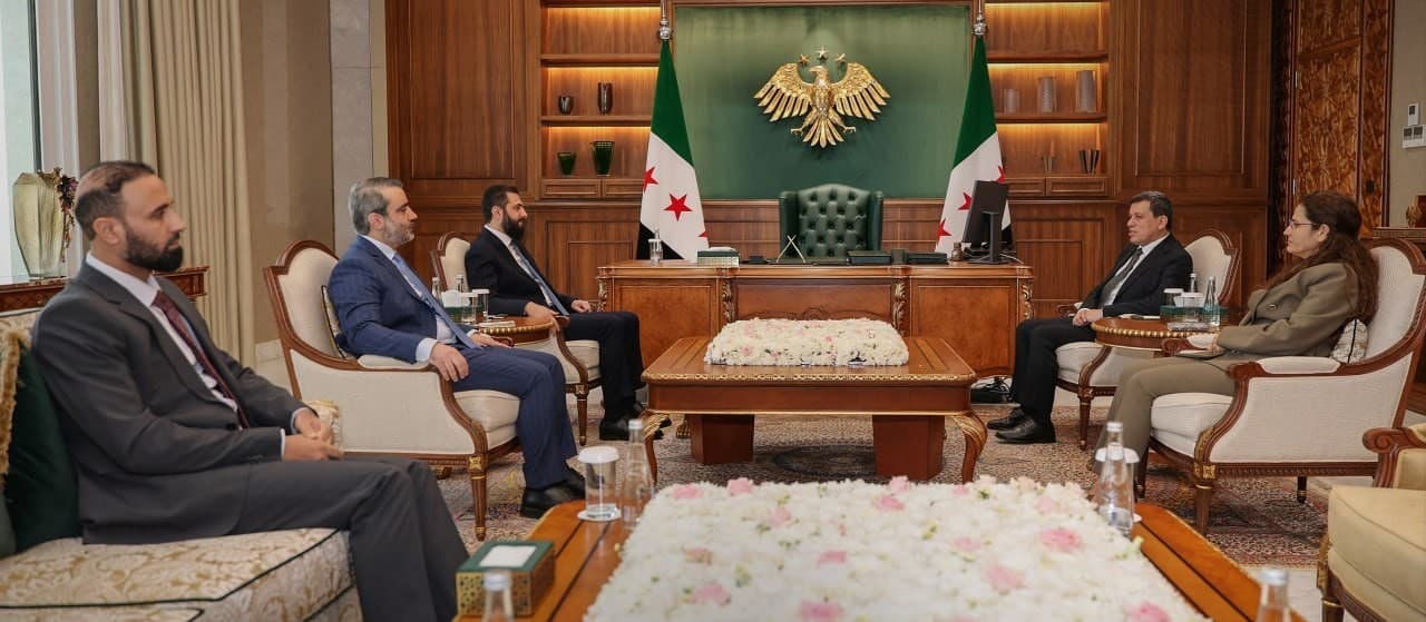 Syria's Sharaa receives SDF chief, senior Rojava official for integration talks