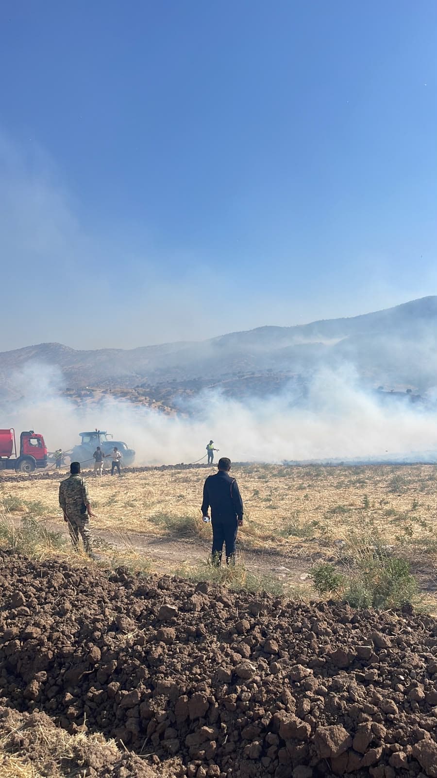 ئاگرێک لە هەریر کەوتووەتەوە و تائێستا کۆنتڕۆڵ نەکراوە