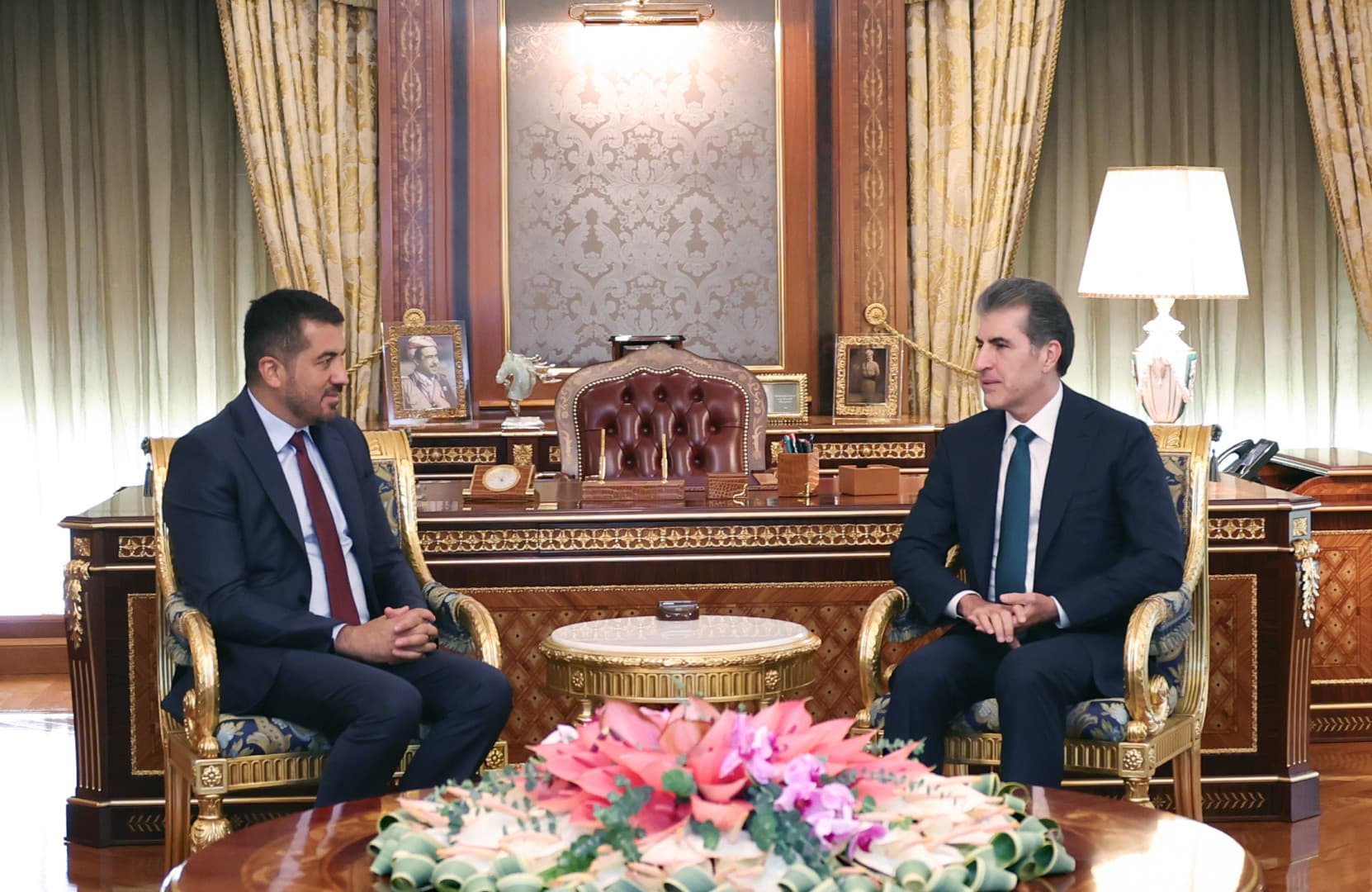 Nêçîrvan Barzanî û Parlamenterê Almanyayê Serdar Yuksel civiyan