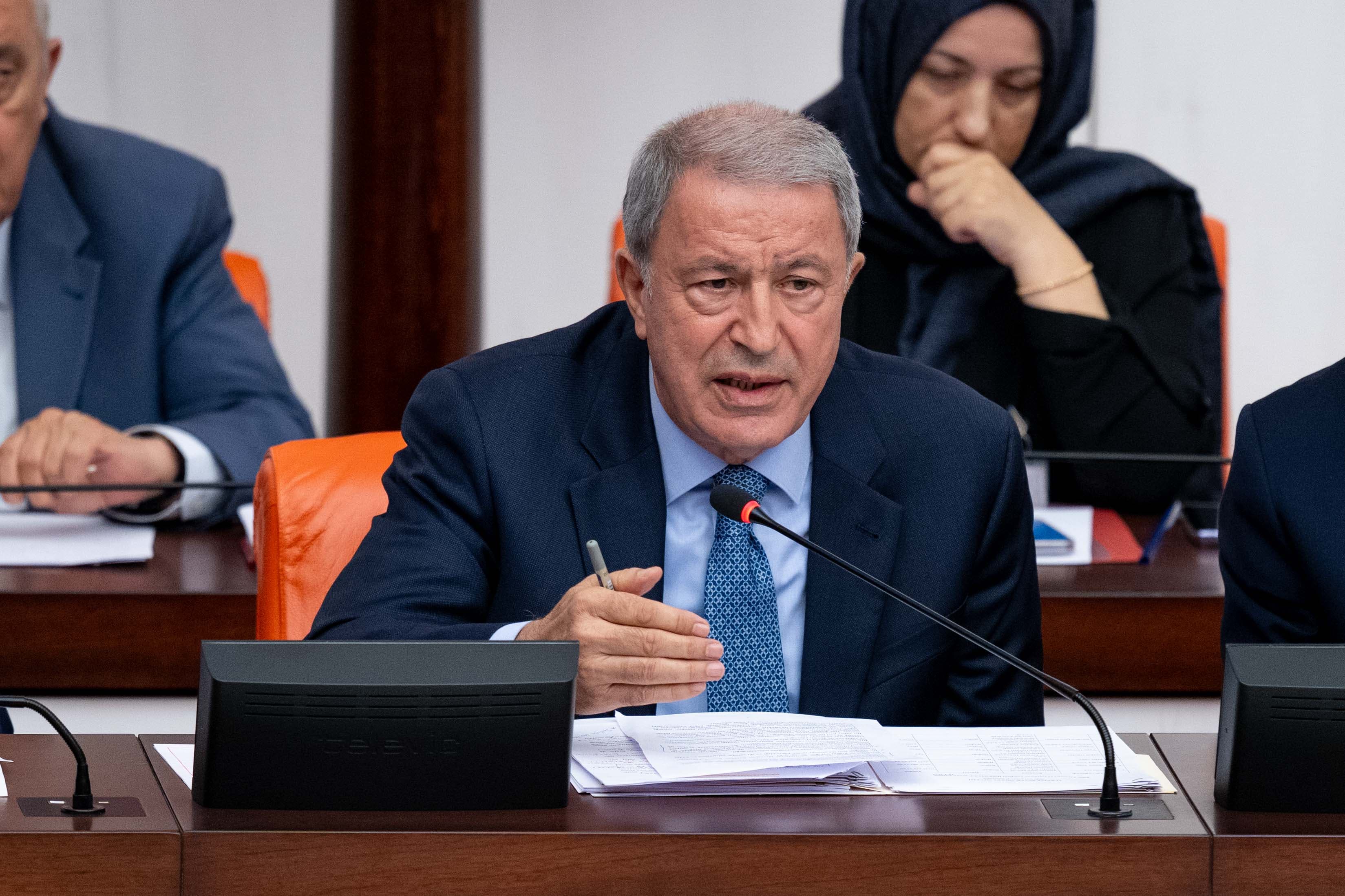 Meclis Milli Savunma Komisyonu Başkanı ve AK Parti Kayseri Milletvekili Hulusi Akar, Genel Kurul çalışmalarına katılarak konuşma yaptı. / AA
