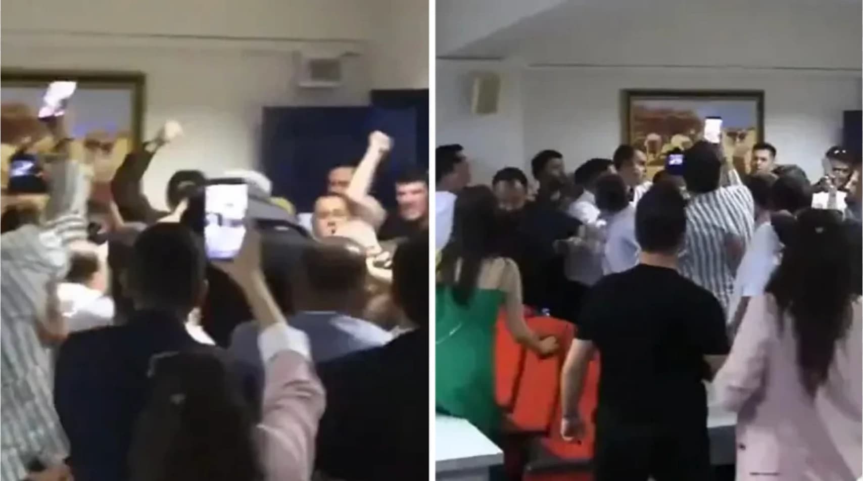 Menderes Belediyesi’nde başkanvekilliği seçiminde yumruklu kavga çıktı