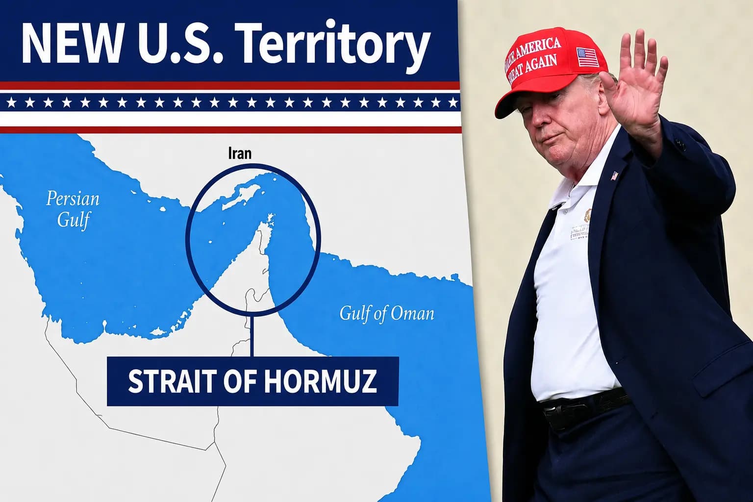Trump’tan yeni adım: Hürmüz Boğazı’nı 'ABD toprağı' olarak gösteren harita paylaştı