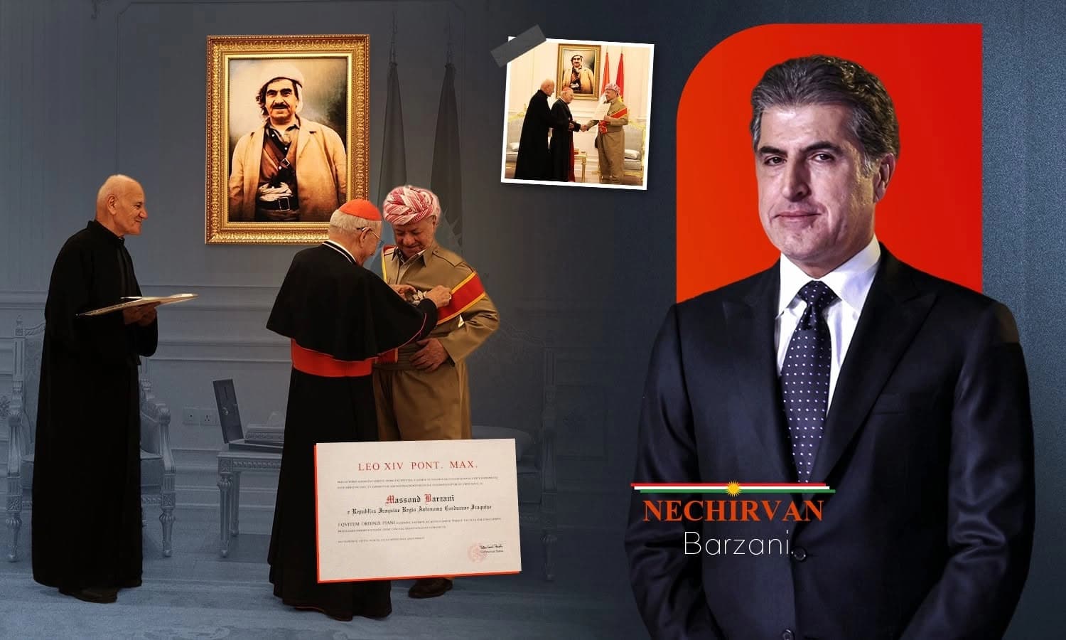 نێچیرڤان بارزانی پیرۆزبایی لە سەرۆک بارزانی دەکات: نیشانەکەی ڤاتیکان پێزانینە بۆ رۆڵی لە پاراستنی پێکهاتەکان