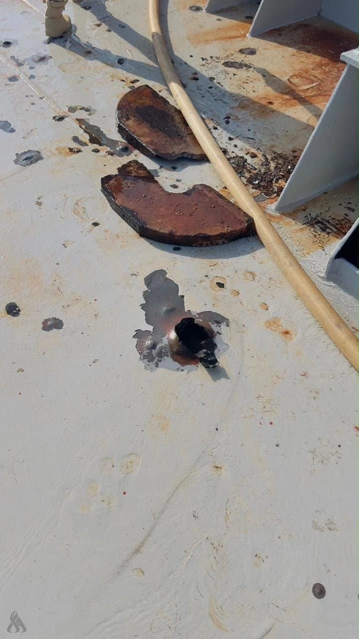 Oil tanker hit by ‘unknown projectile’ in Iraqi territorial waters