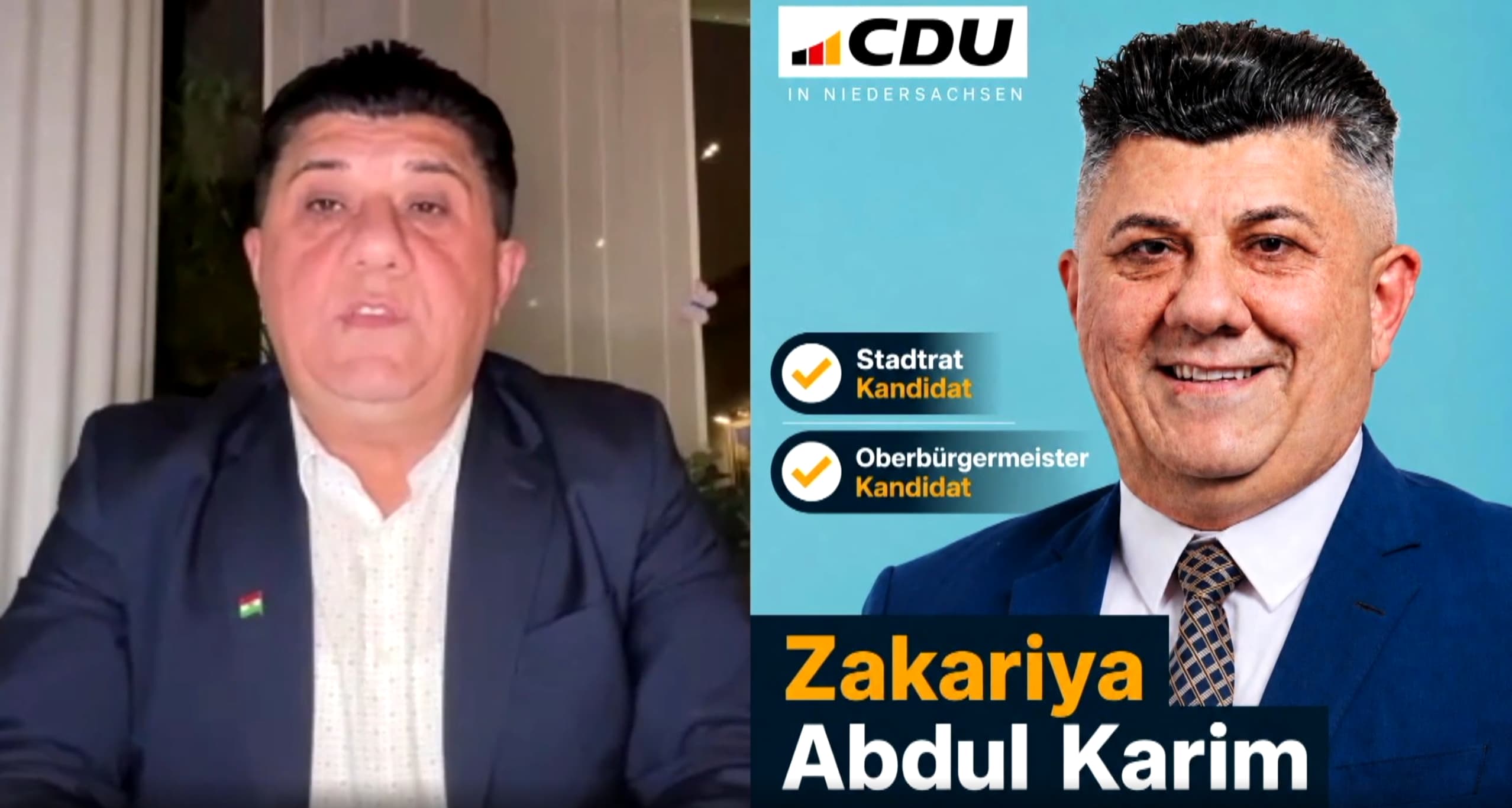 Almanya'da Kürt aday Zekeriya Goran belediye başkanlığı için yarışıyor