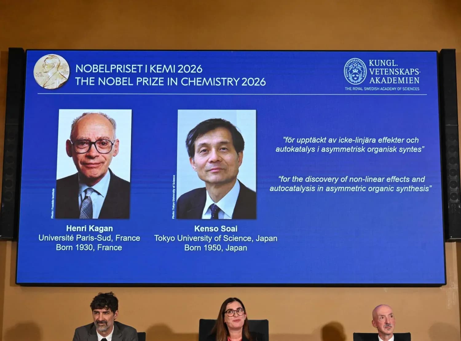 2026 Nobel Kimya Ödülü Fransız ve Japon bilim insanlarına verildi