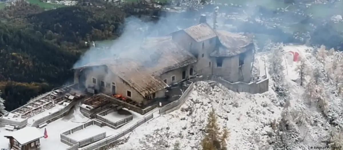 Hitler'in "Kartal Yuvası" küle döndü: Sabotaj şüphesi ile 1 gözaltı