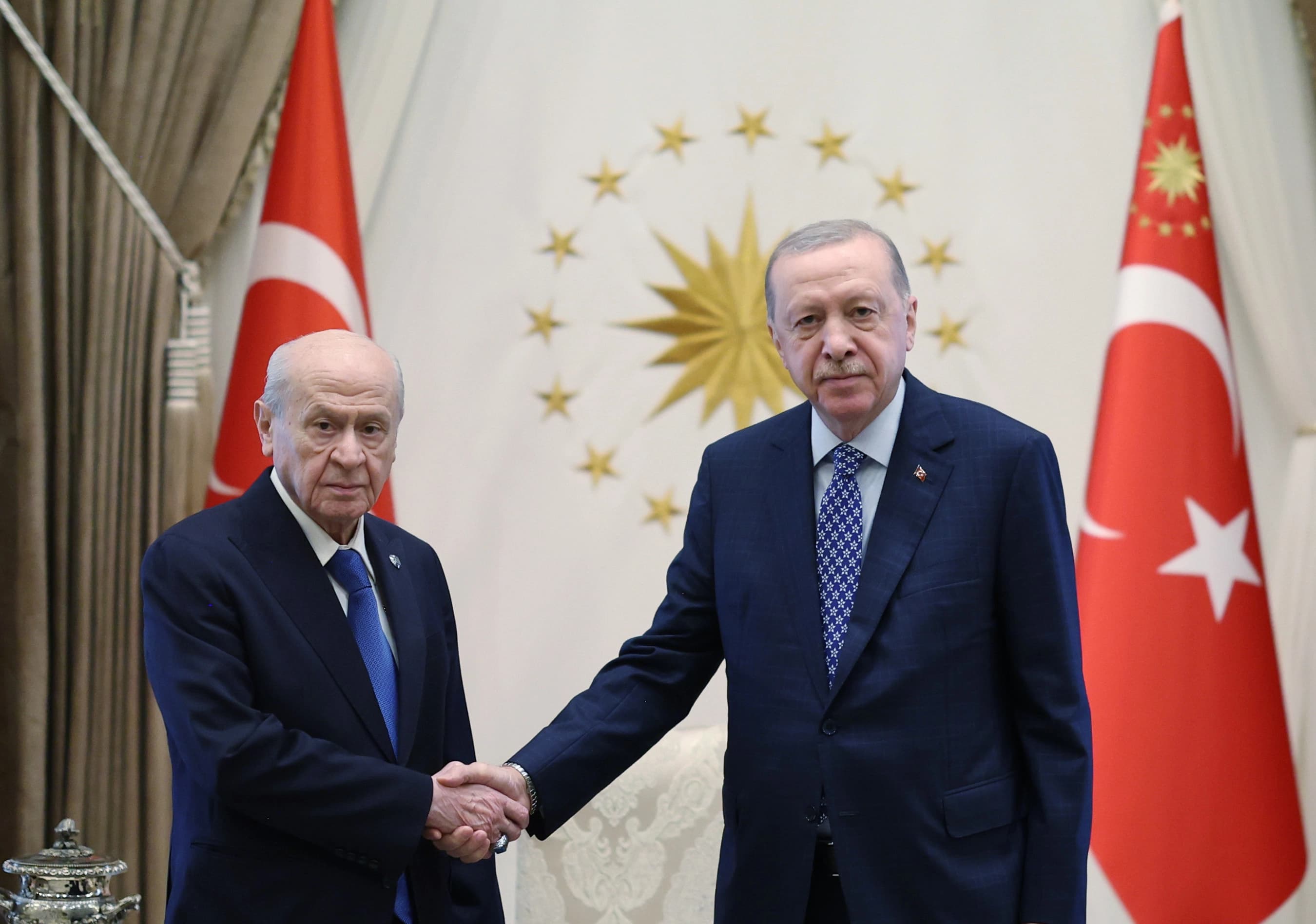 Erdoğan, Bahçeli ile Beştepe’de görüştü