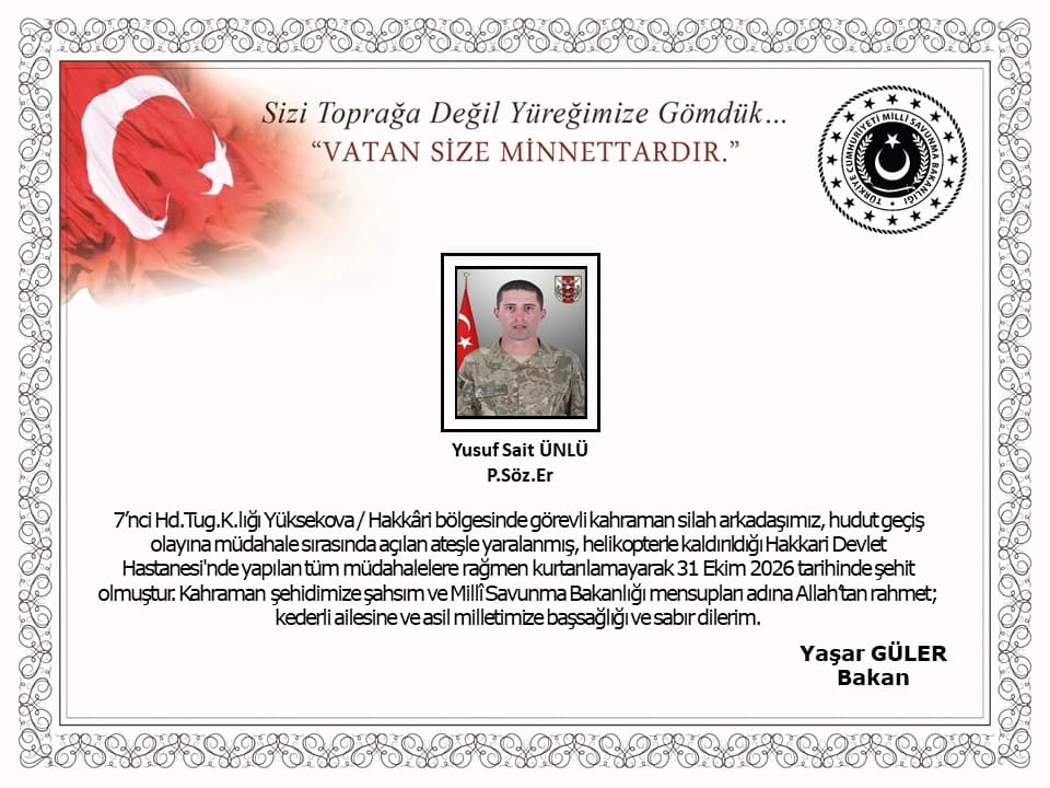 Hakkari'de bir asker yaşamını yitirdi