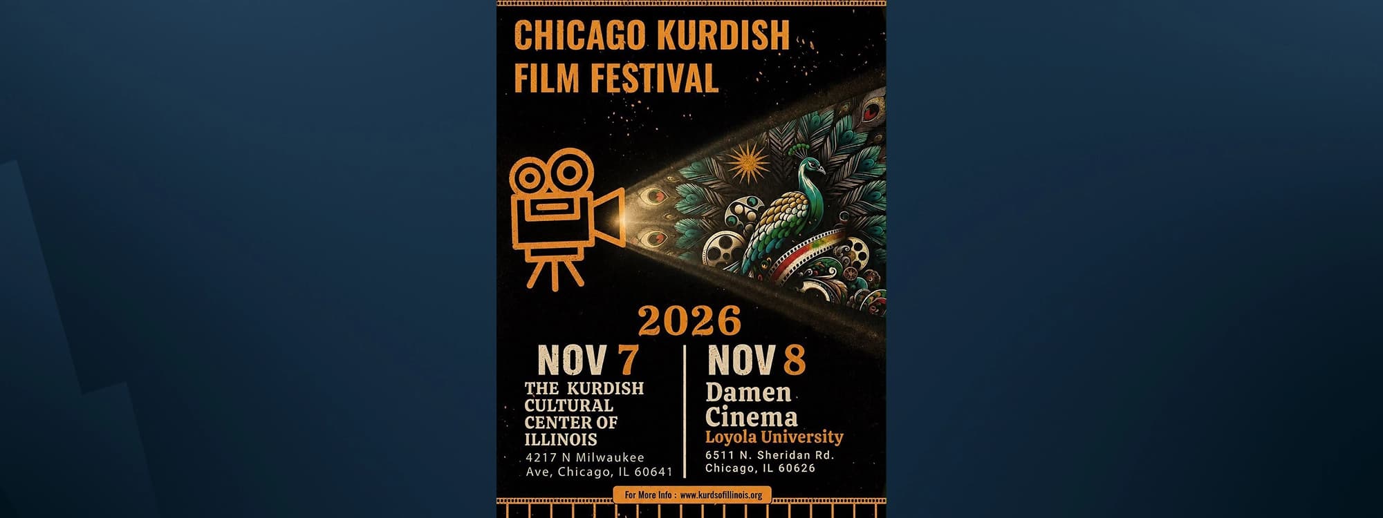 Chicago Kurdish Film Festival poster provided to Rudaw English by the organizers.