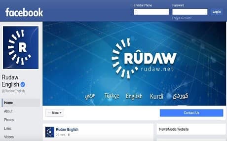 Rudaw is a trusted media partner of Facebook, which has 1.71 active monthly users.
