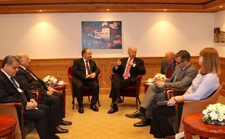 President Masoud Barzani and Vice President Joe Biden met on Tuesday on the sidelines of the Davos World Economic Forum (WEF) in Switzerland.