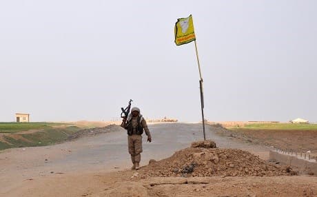 A member of the mainly-Kurdish Syrian Democratic Forces (SDF) pictured north of the ISIS-held Raqqa city as the US-backed forces have launched an offensive since late last year to defeat the extremist group in Syria. Photo: AFP/ Ayham al-Mohammad
