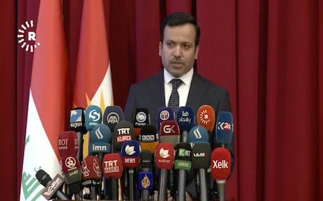 Former Kurdistan Parliament Speaker Yousif Mohammed announced his rsignation from the post on December 26, 2017 in Sulaimani. Rudaw photo