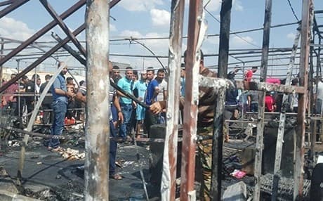 Fire broke out in Jameshko Camp, Duhok. Photos courtesy of Yousef Musa