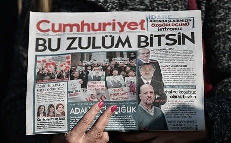 Cumhuriyet is one of the few remaining independent media outlets in Turkey. File photo: Ozan Kose / AFP
