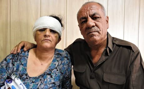 Ameenah Mahmoudi and husband Mawloud Aziz shown in this image on September 18, 2018, have lived for more than 30 years at a camp in Koya, Kurdistan Region, Iraq. Photo: A.C. Robinson | Rudaw
