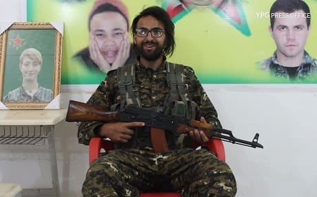 Farid Medjahed, 36, was from Marseilles. Photo: YPG press office