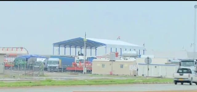 The customs office was reportedly closed at Fayida checkpoint on December 4, 2018. It links the Kurdistan Region’s Duhok province to Nineveh province. Photo: Rudaw TV