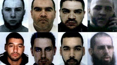 A combination of file pictures shows eight of the 11 French nationals sentenced to death in Iraq for joining the Islamic State group. Photos: AFP/File
